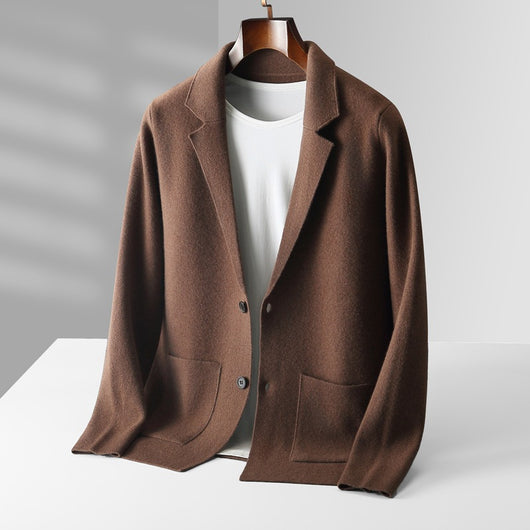 Cardigan de Cachemira para Hombre - Suéter Grueso Business Casual - Image 7