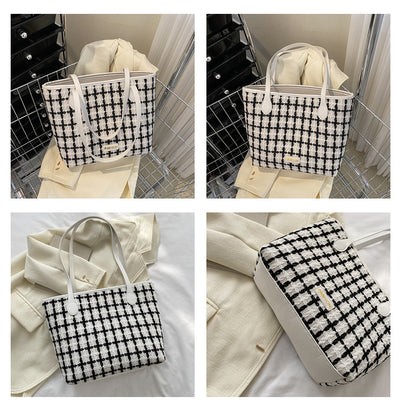 Bolso Tote Cuadros Asimétrico - Diseño Minimalista - Image 17