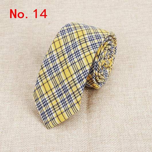 Corbata de Algodón a Cuadros para Hombre - Image 12