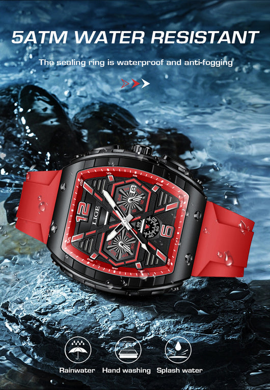 Reloj Deportivo Cuadrado Resistente al Agua con Calendario Multifuncional - Image 15