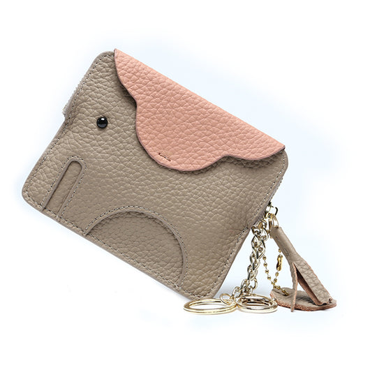 Monedero de Cuero Genuino Elefante Lindo - Cartera Mini Creativa - Image 9