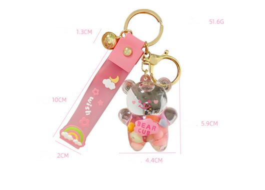 Llavero Colgante Oso con Líquido Flotante para Auto y Bolso - Image 18