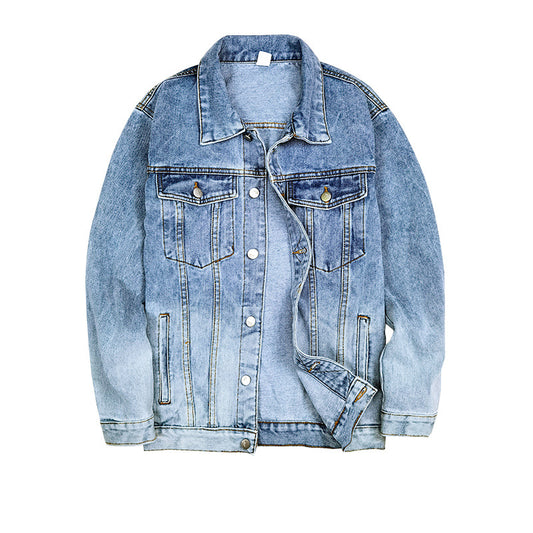 Chaqueta Denim Degradado para Hombre - Estilo Europeo Moderno