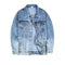 Men's Ombre Denim Jacket - Modern European Style