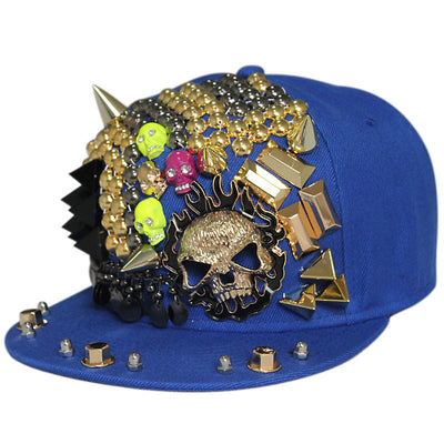 Gorra de Béisbol Plana Ghost Flame con Remaches - Image 5