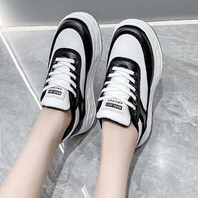 Zapatillas Blancas Mujer Suela Gruesa Estilo Coreano - Image 11