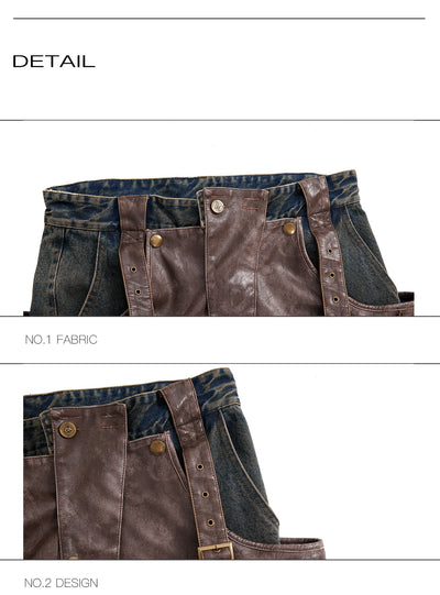 Jeans Retro Deconstruido con Costuras Desmontables para Hombre - Image 14