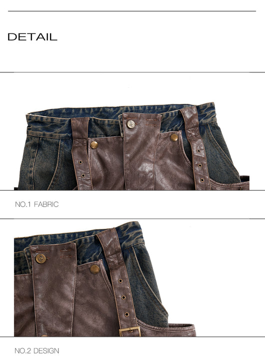 Jeans Retro Deconstruido con Costuras Desmontables para Hombre - Image 14