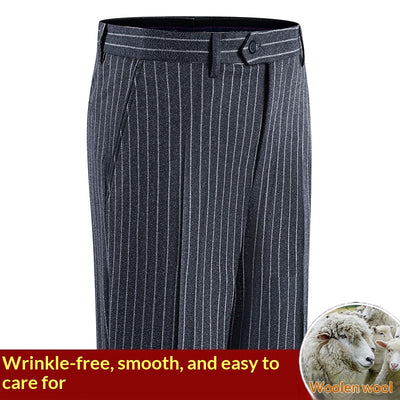 Pantalones de Vestir Clásicos Hombre Talle Alto Pierna Recta sin Arrugas - Image 4