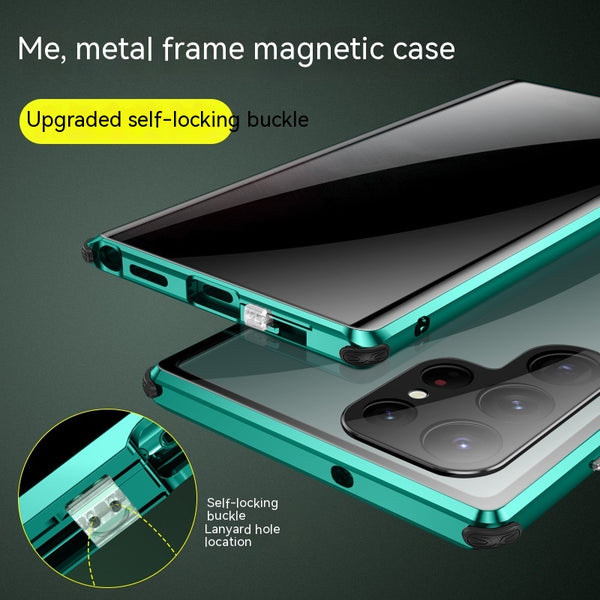 Funda Magnética Anti-Espías con Espejo y Cierre de Seguridad para iPhone