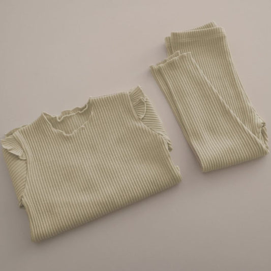 Conjunto de Pijama Infantil de Algodón con Tiras en las Axilas - Image 2