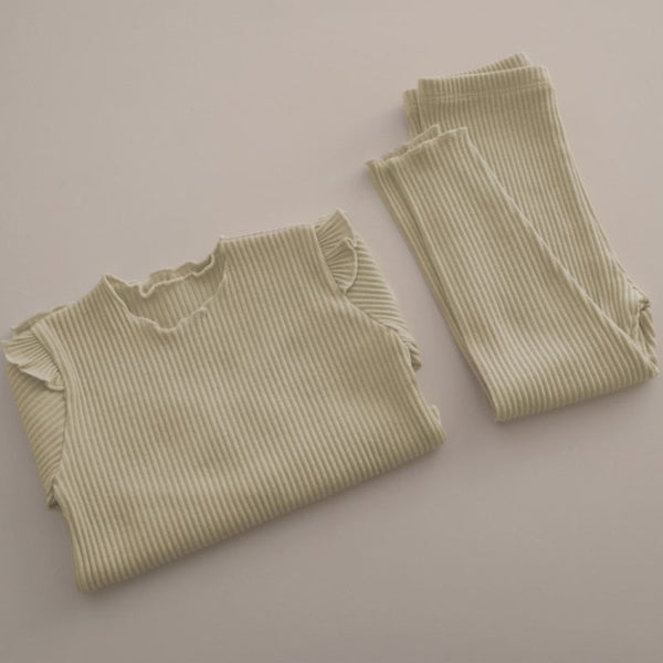 Conjunto de Pijama Infantil de Algodón con Tiras en las Axilas - Image 2