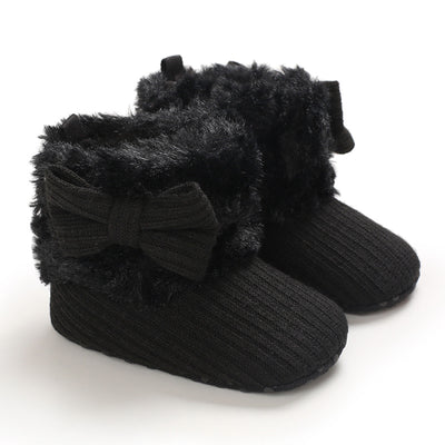 Botitas de Nieve para Bebés 0-1 Años con Diseño de Moño Tejido - Image 2