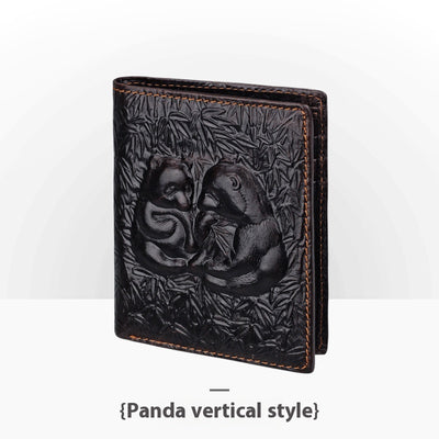 Cartera de Cuero Artesanal Grabada Retro para Hombre - Image 43
