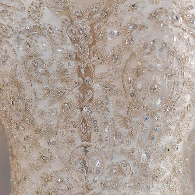Vestido de Novia Satinado Manga Larga para Invierno - Image 9