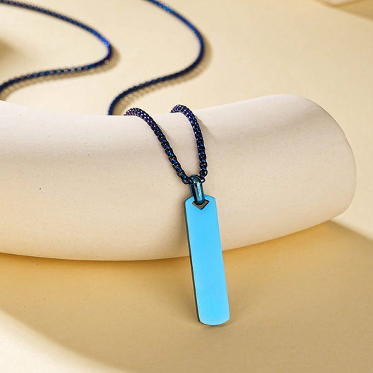 Collar Acero Titanio Pulido 3D para Hombre - Diseño Minimalista y Elegante - Image 2