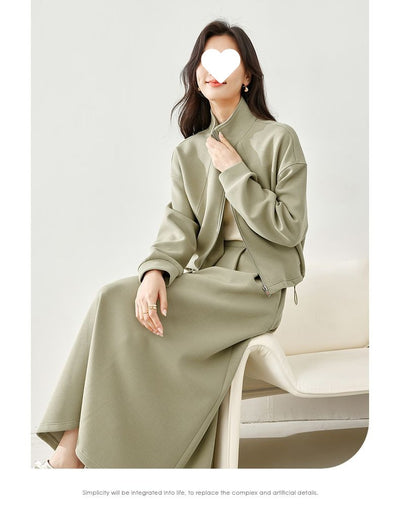 Falda Sastre Casual Verde Guisante para Mujer - Image 29