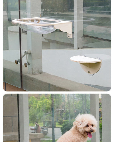 Cama Colgante para Gatos con Ventosas y Diseño en Madera - Image 11