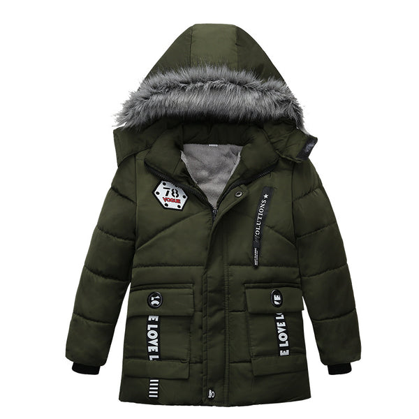 Chaqueta Acolchada con Capucha y Estampado para Niños