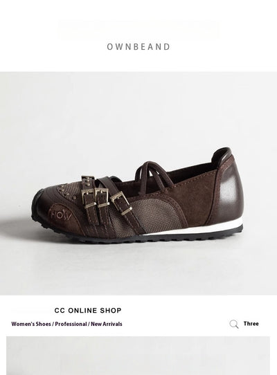 Zapatos Mary Jane Retro con Hebilla Deportiva - Estilo Vintage Marrón para Mujer - Image 10