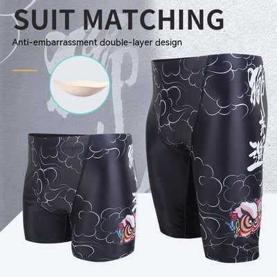Bañador Deportivo Estilo León Negro para Hombre