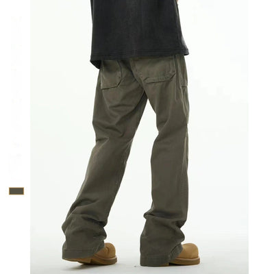 Pantalón Overol Holgado Gris Verdoso para Hombre - Estilo Casual Versátil - Image 4