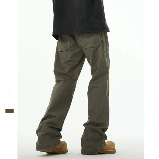 Pantalón Overol Holgado Gris Verdoso para Hombre - Estilo Casual Versátil - Image 4