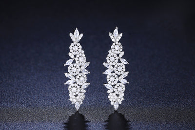Conjunto de Joyería Nupcial con Circón Cobre: Collar y Aretes - Image 10