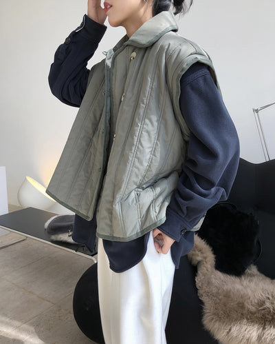 Chaqueta Acolchada de Algodón con Cuello Solapa - Calidez y Comodidad - Image 16