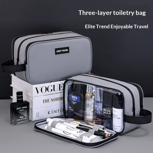 Neceser de Viaje Hombre Tres Compartimentos - Organizador Premium de Cosméticos