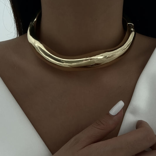 Cuello Plisado Irregular Texturizado con Diseño Europeo y Americano para Mujer