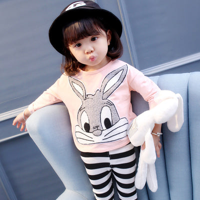 Conjunto de Algodón para Niña con Mangas Largas - Traje Infantil Elegante de Dos Piezas - Image 4