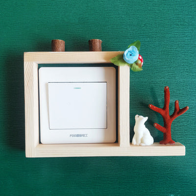 Marco Decorativo Hidropónico con Enchufe de Madera y Pegatinas - Image 41