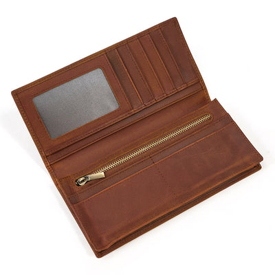 Billetera Vintage de Cuero Crazy Horse para Hombre - Image 10