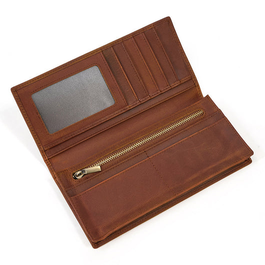 Billetera Vintage de Cuero Crazy Horse para Hombre - Image 10