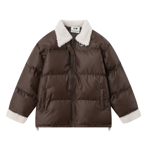 Abrigo de Invierno para Hombre con Cuello de Piel y Acolchado de Algodón