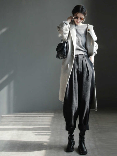 Pantalón de Lana Ancho Cropped Leisure - Diseño Slim Elegante - Image 5
