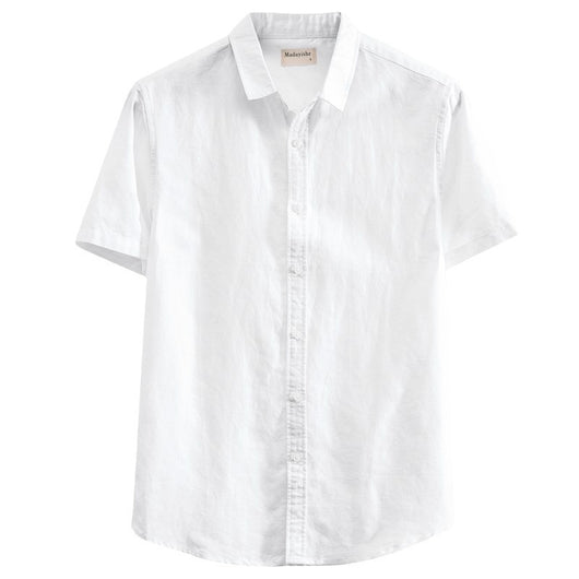Camisa Casual de Lino con Cuello Cuadrado - Manga Corta Verano - Image 15