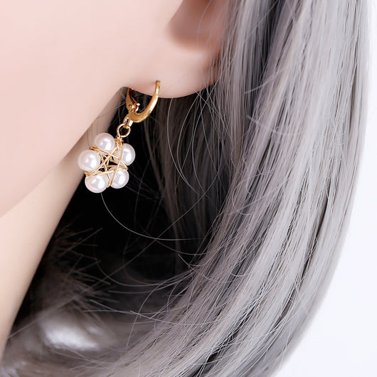 Aretes de Perla Artesanales Lujo Ligero Serie Océano - Clip Europeo Americano - Image 43