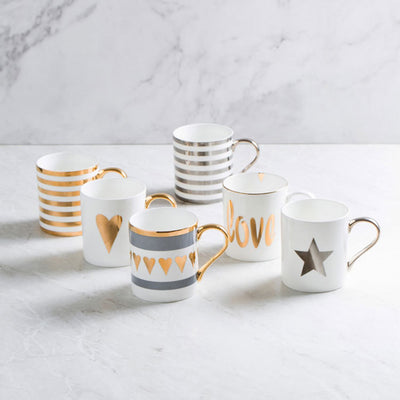 Tazas de Cerámica Pintadas a Mano con Detalles Dorados - Image 6