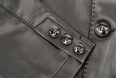 Chaqueta de Cuero Lavado Estilo Casual - Image 4