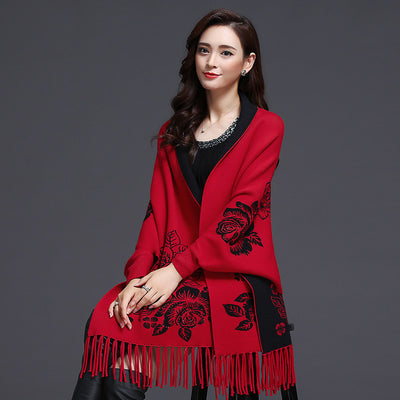 Cardigan Tejido Holgado con Borlas y Forro Grueso de Cachemira - Image 6