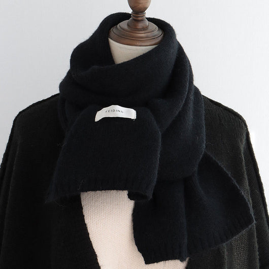 Bufanda Cálida de Color Liso para Mujer - Otoño e Invierno - Image 10