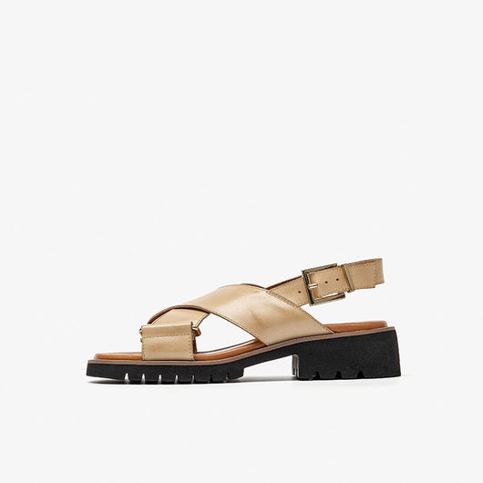 Sandalias Retro con Tacón Grueso y Tiras Cruzadas para Mujer - Image 16
