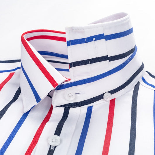Camisa Business Casual de Algodón con Rayas Verticales Antirruga - Image 6