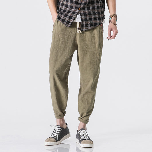 Pantalones Harem de Nueve Puntos para Hombre - Image 14