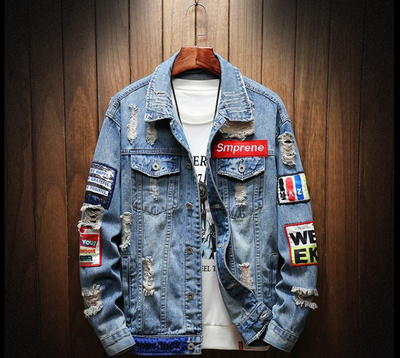 Chaqueta de Mezclilla Desgarrada Casual - Image 13
