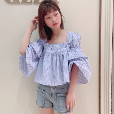 Blusa Cuello Francés con Mangas Abullonadas - Image 2