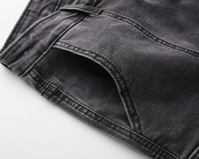 Jeans Slim Ajustados Estilo Locomotora Europeo-Americano - Image 3