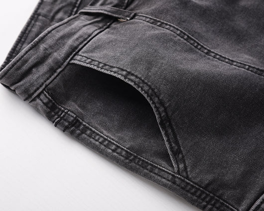Jeans Slim Ajustados Estilo Locomotora Europeo-Americano - Image 3